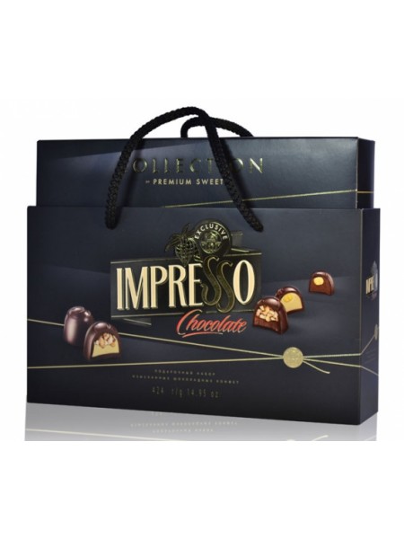 Набор шок. конфет Impresso Premium "черный" 424гр*4 шт Спартак Набор шок. конфет Impresso Premium "черный" 424гр*4 шт Спартак